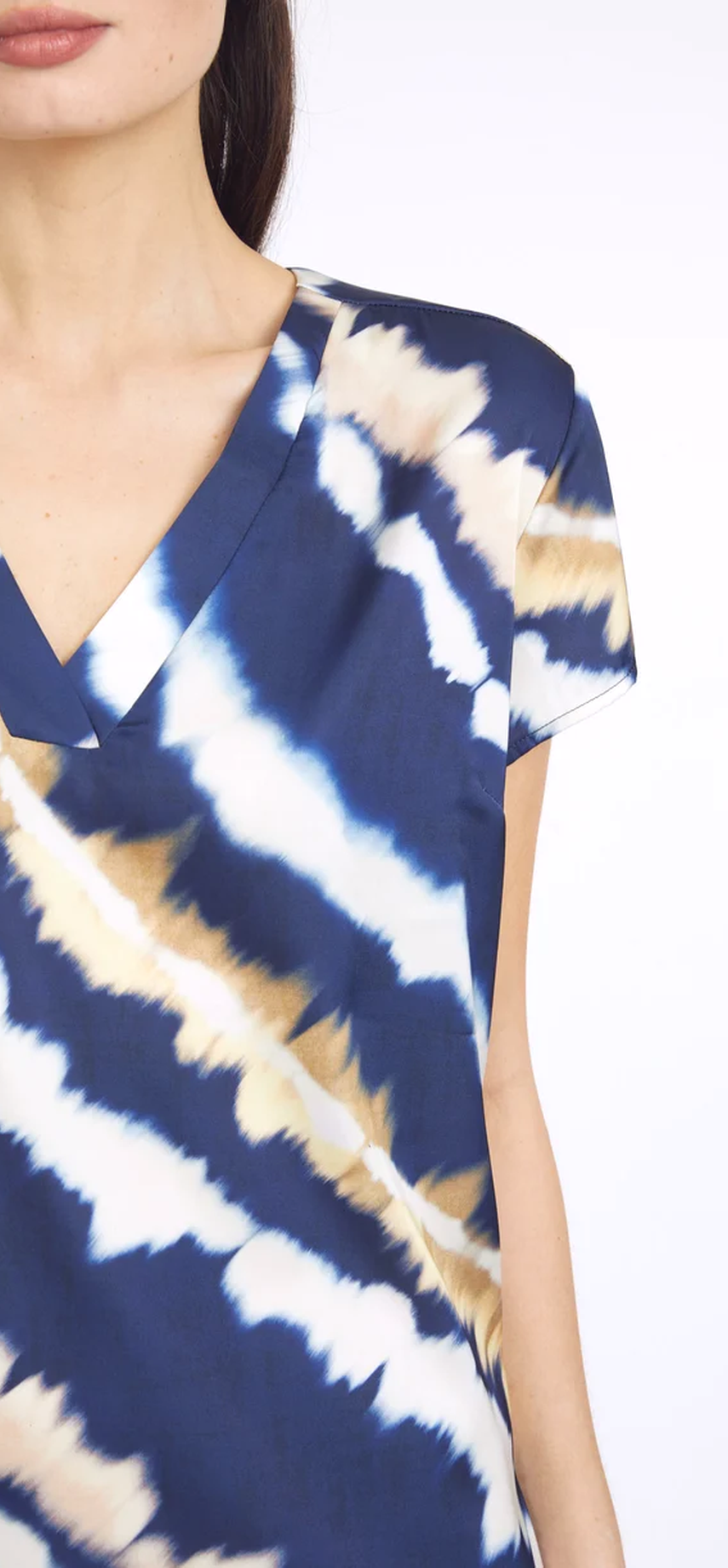 Mai Tai Moon Short Sleeve V Neck Dress
