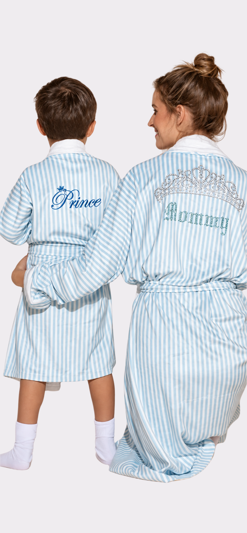 Blue Stripes w/ Prince Kids Robe