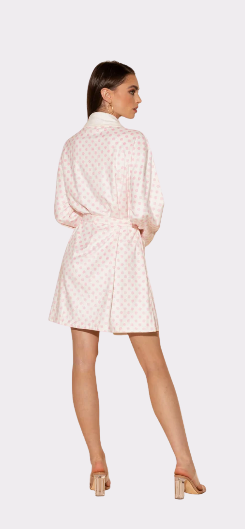 Pink Stripes Short Robe