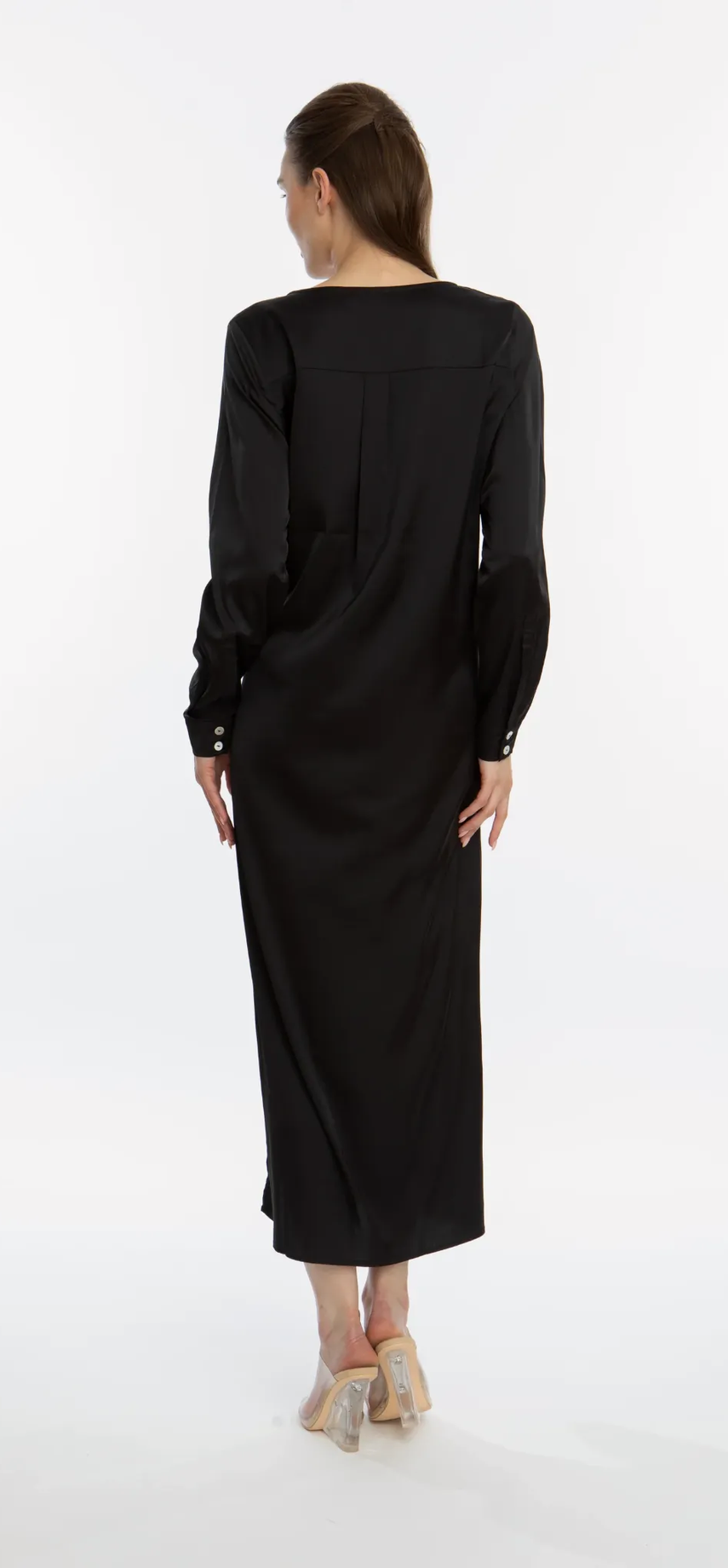 Noir Long Sleeve Tunic Dress