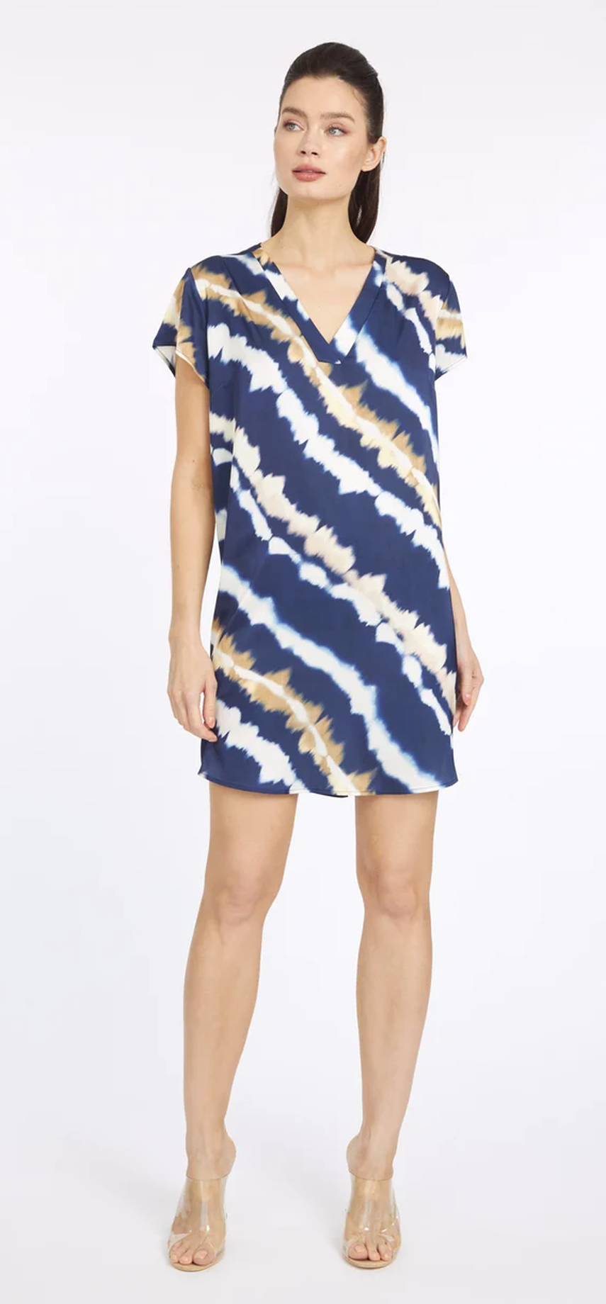Mai Tai Moon Short Sleeve V Neck Dress