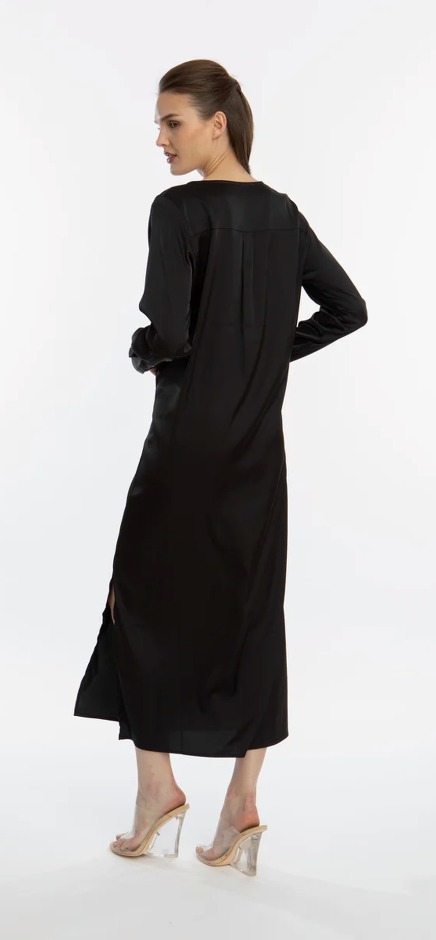 Noir Long Sleeve Tunic Dress