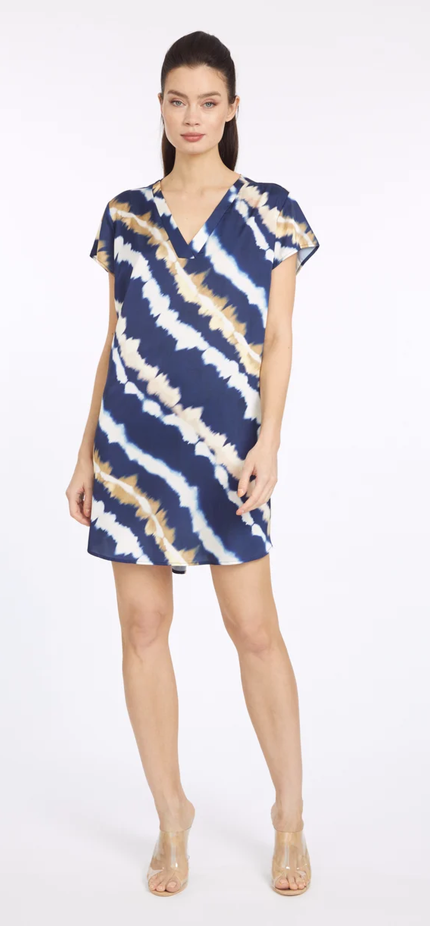 Mai Tai Moon Short Sleeve V Neck Dress