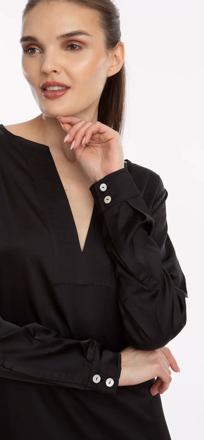 Noir Long Sleeve Tunic Dress