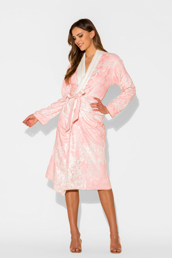 Romantique Pink Long Robe