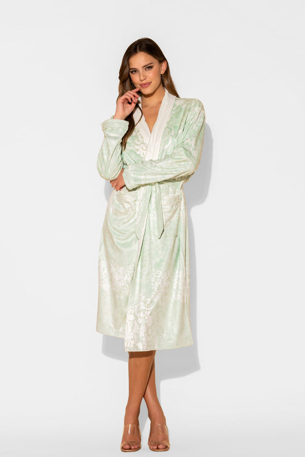 Romantique Green Long Robe