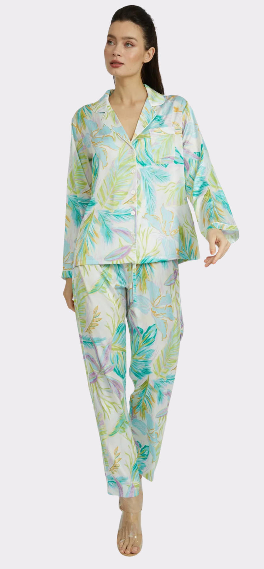 Bahamas Green Long PJ Set