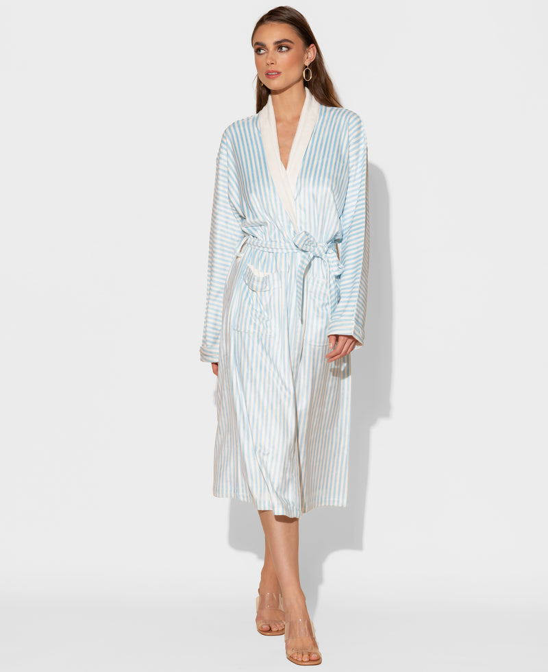 Blue Stripes Long Robe – Wrap Up by VP