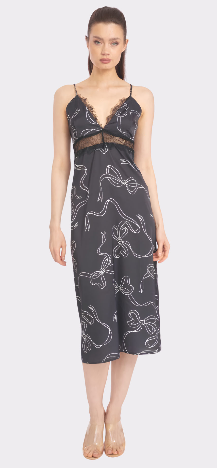 Bow Noir Lace Dress