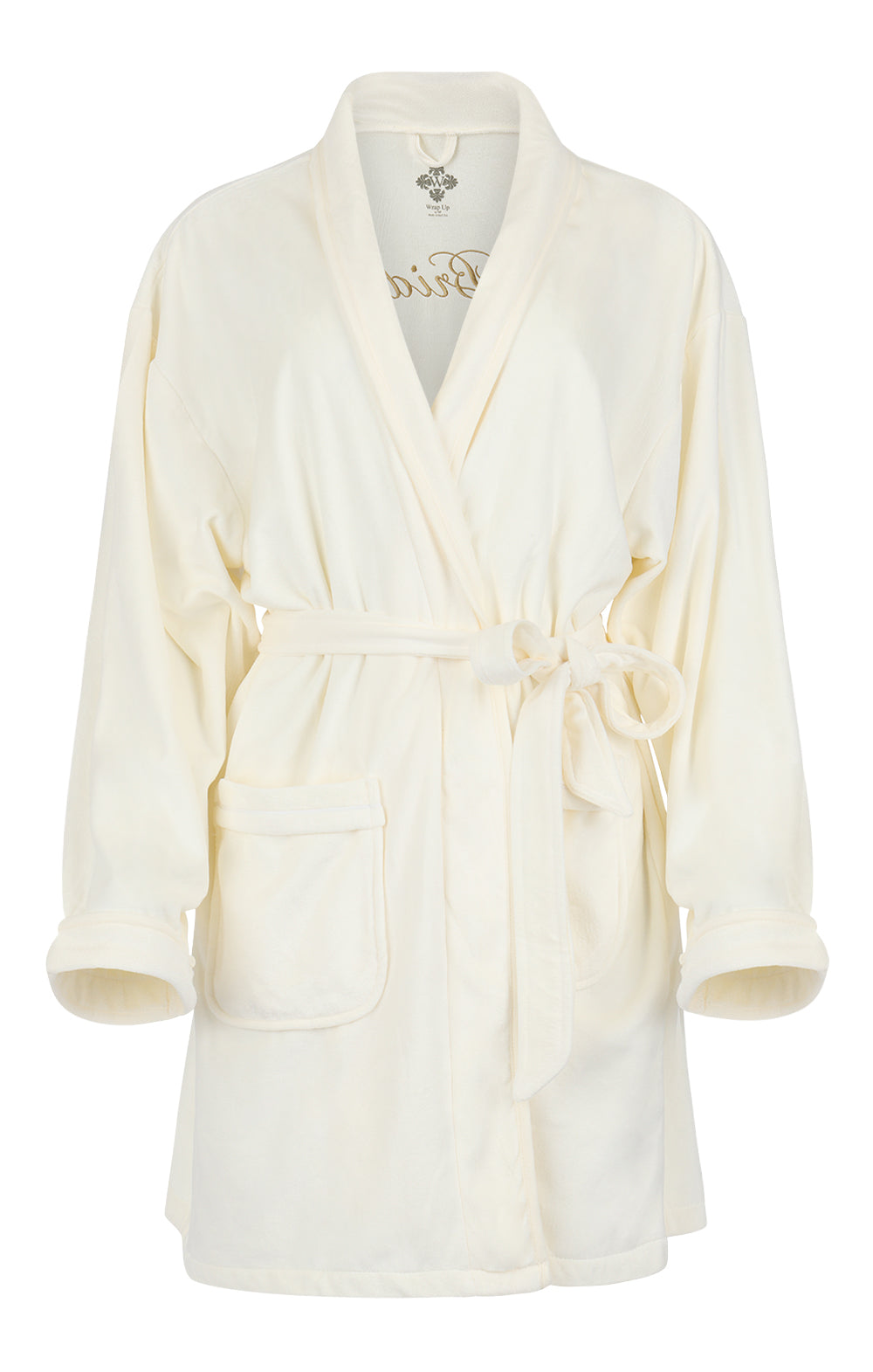 Bride Gold Embroidered Short Robe