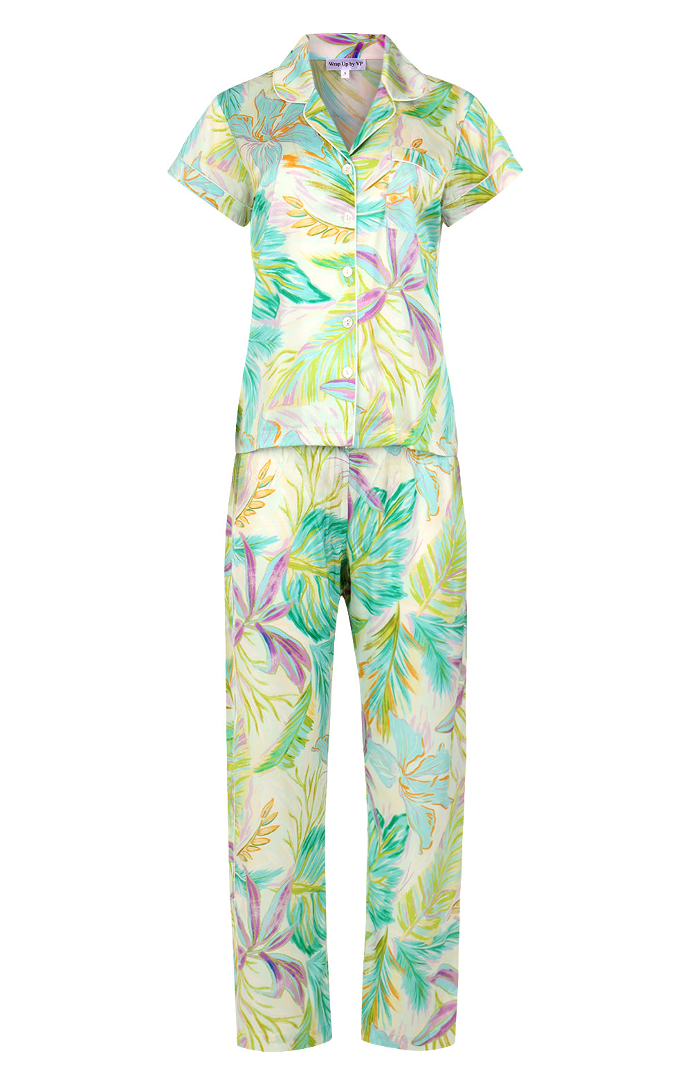 Bahamas Green Short Sleeve & Pant PJ Set