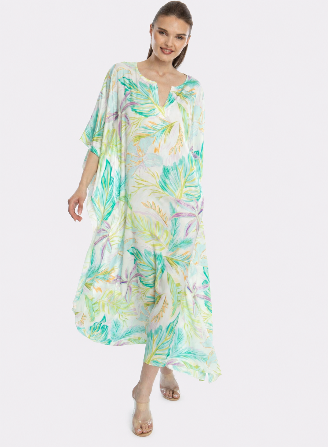 Bahamas Green Long Caftan