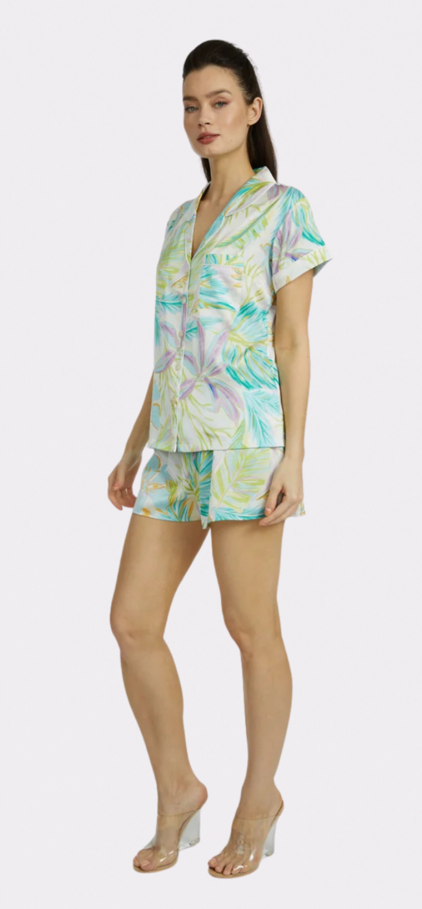 Bahamas Green Short PJ Set