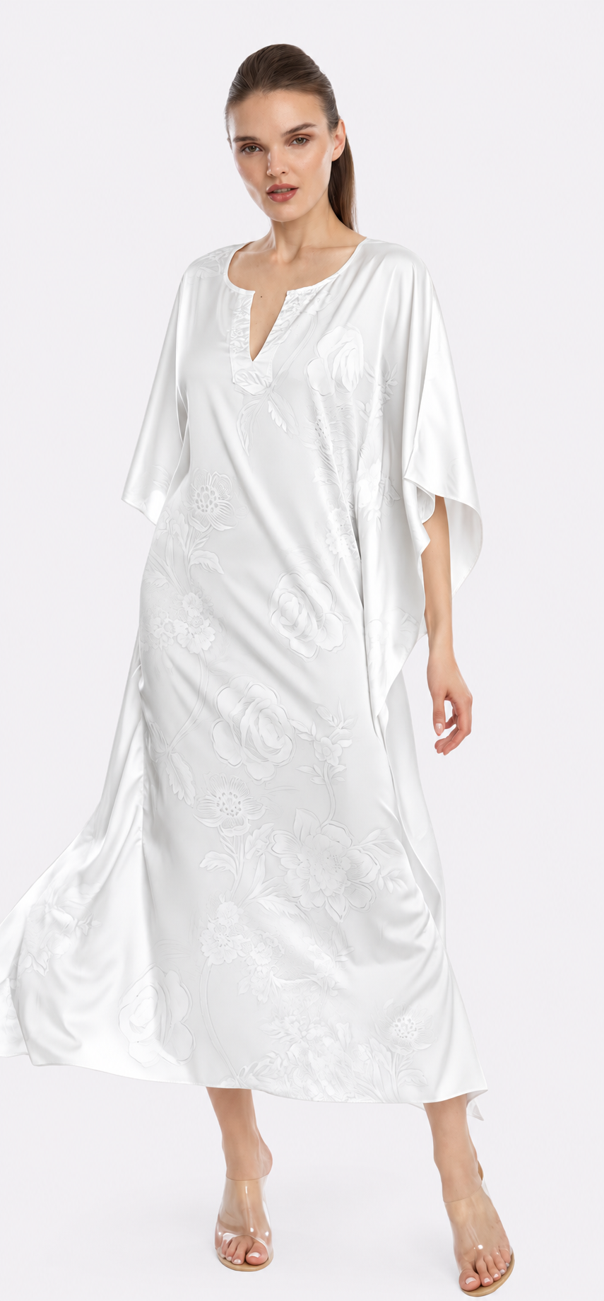 Bliss Angel White Long Caftan