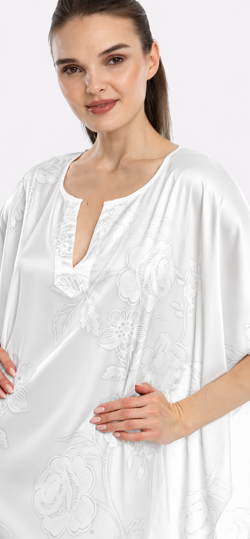 Bliss Angel White Long Caftan