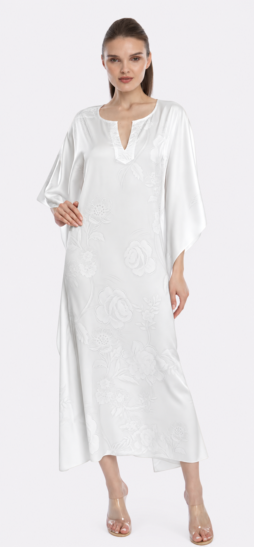 Bliss Angel White Long Caftan
