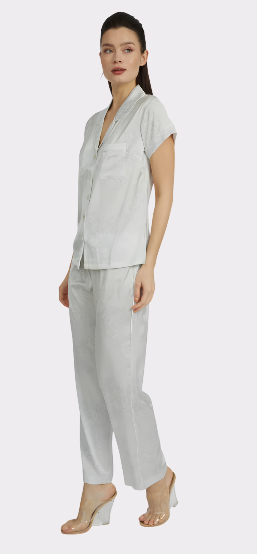 Bliss Angel White Short Sleeve & Pant PJ Set