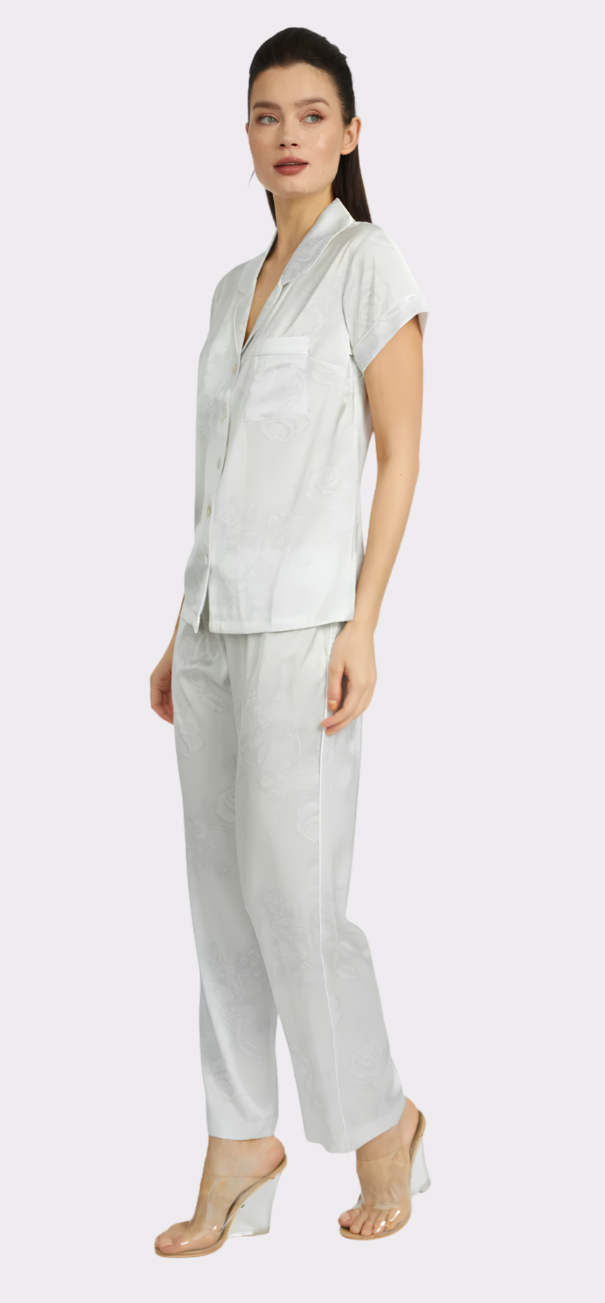 Bliss Angel White Short Sleeve & Pant PJ Set