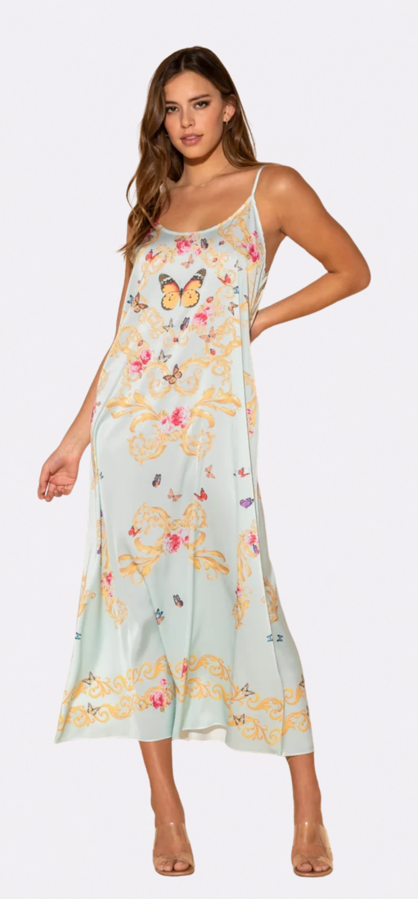 Blue Butterflies Long Chemise