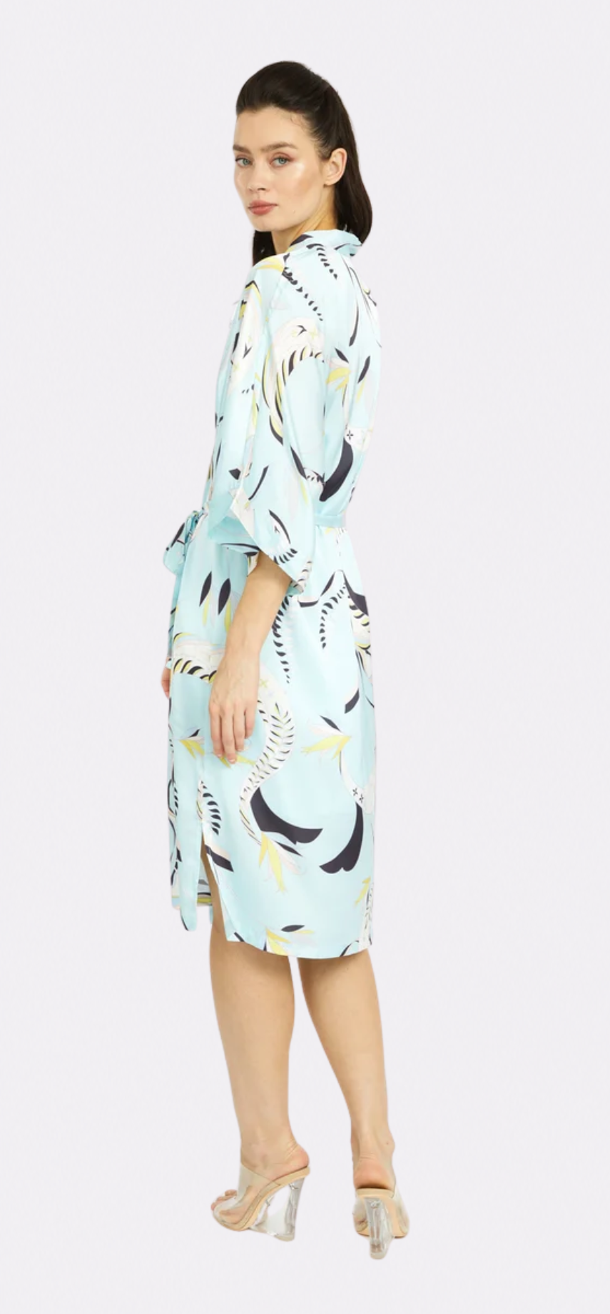 Blue Lagoon Silky Kimono