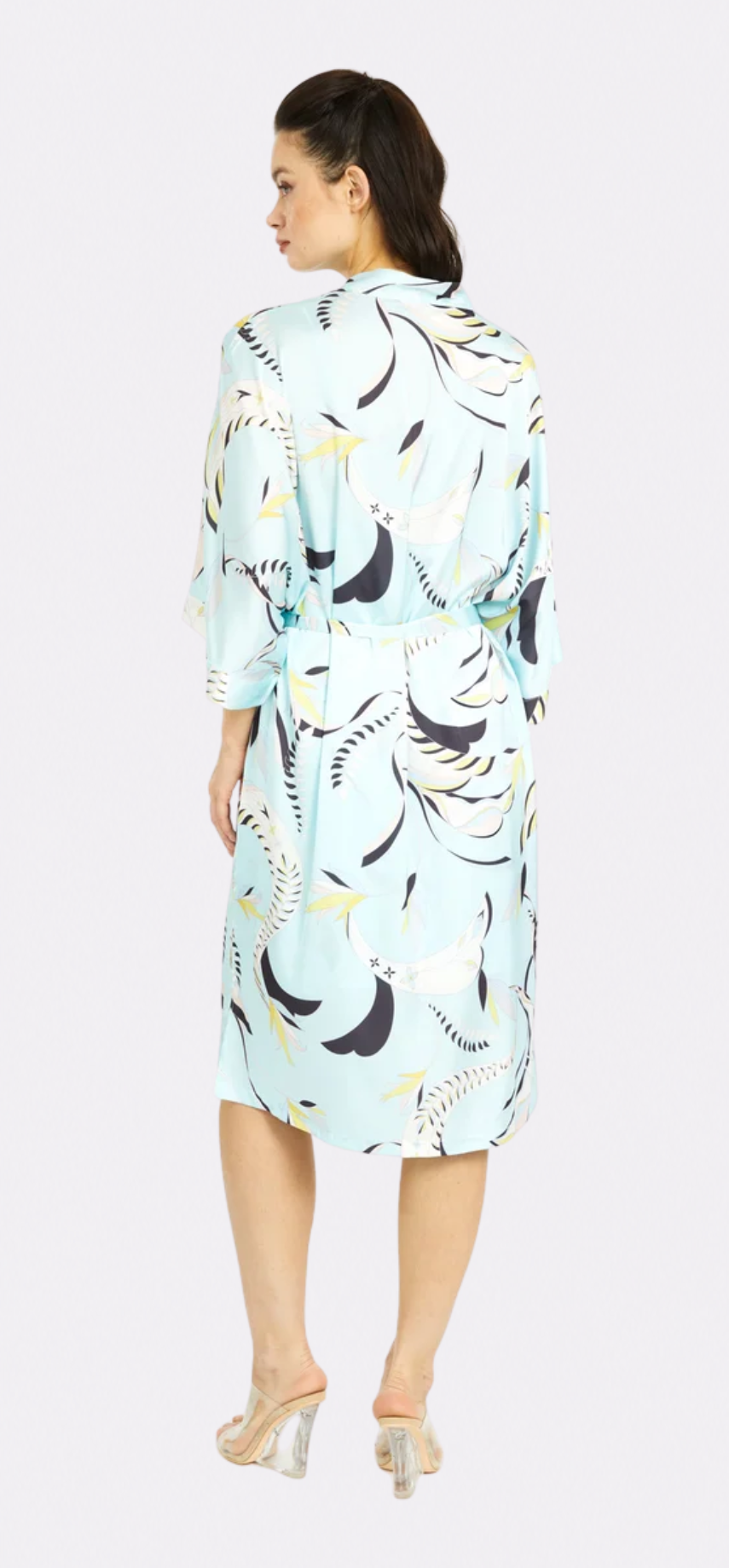 Blue Lagoon Silky Kimono