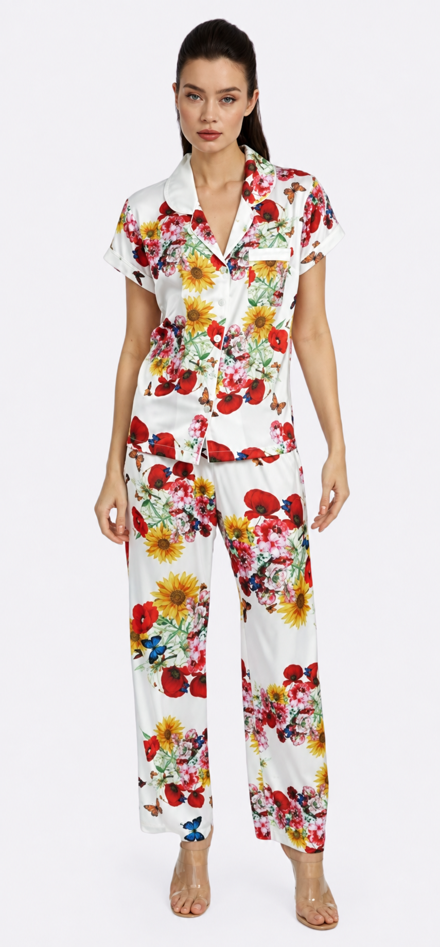 Bouquet Short Sleeve & Pant PJ Set