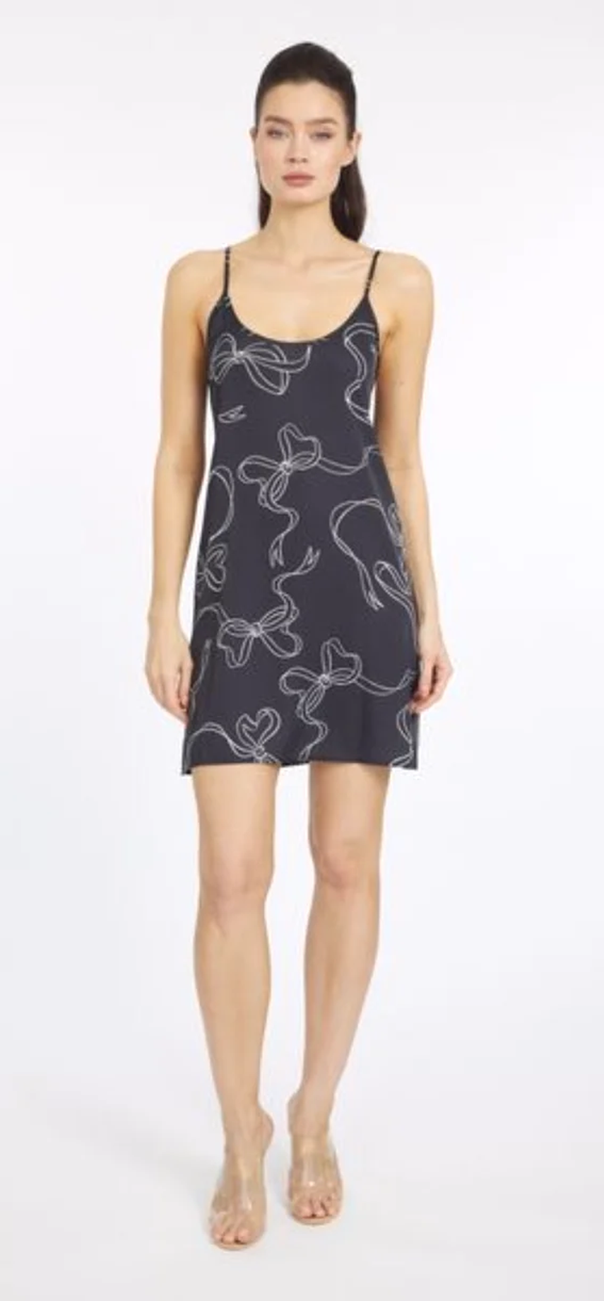 Bow Noir Short Chemise