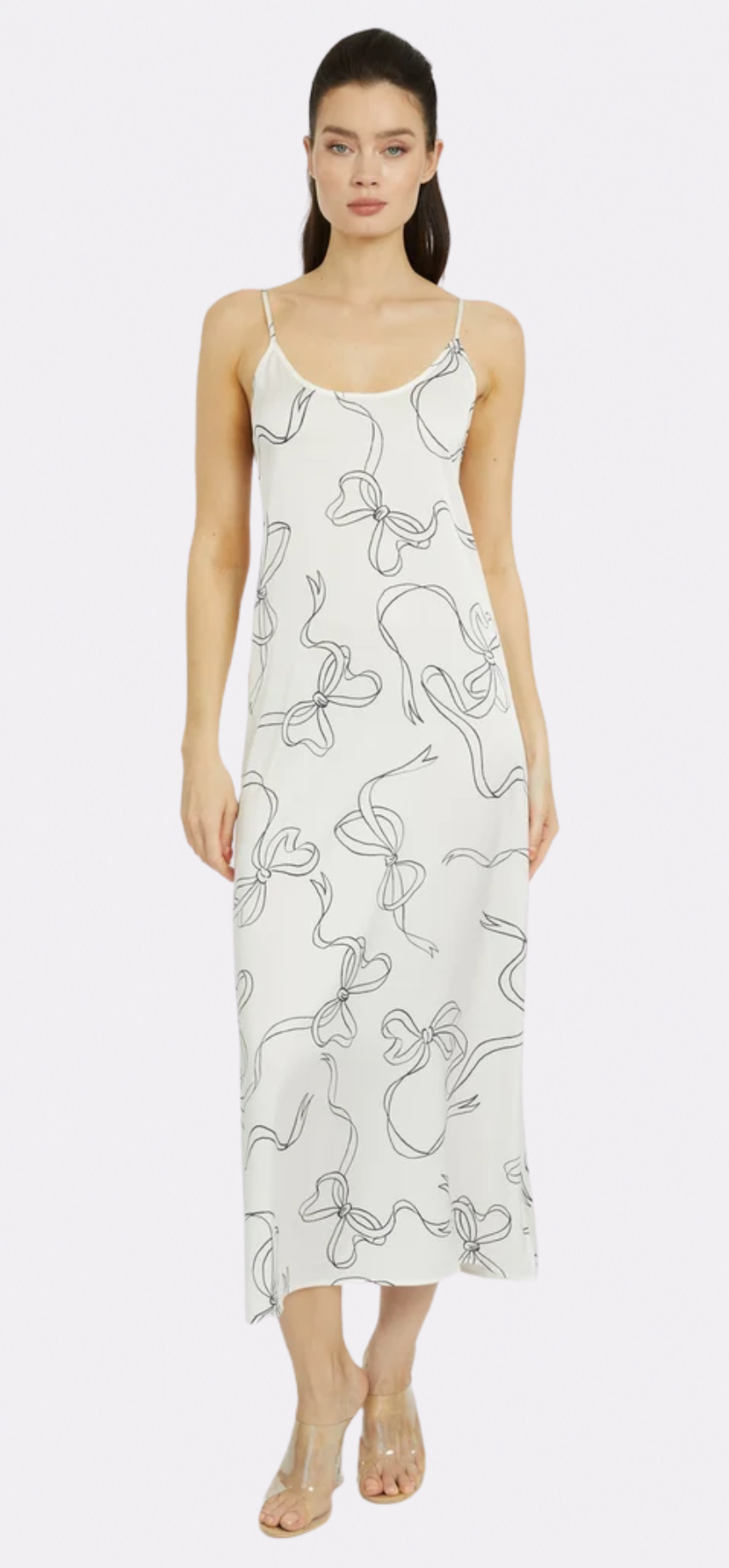 Bow White Long Chemise