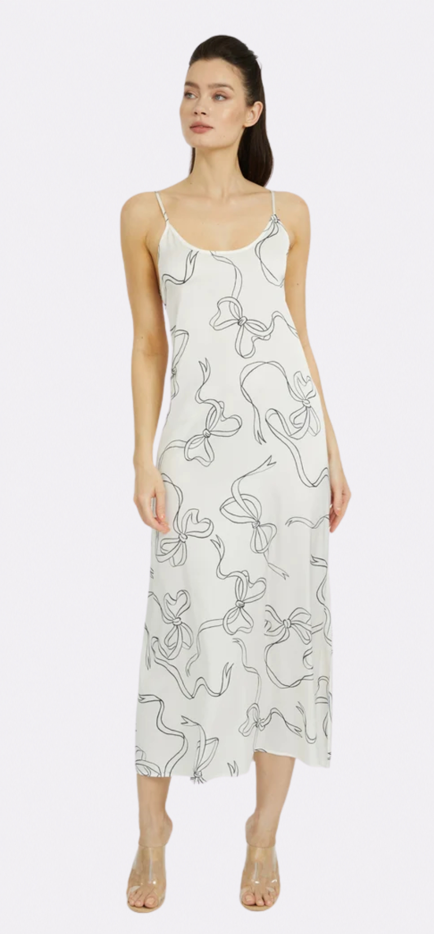 Bow White Long Chemise