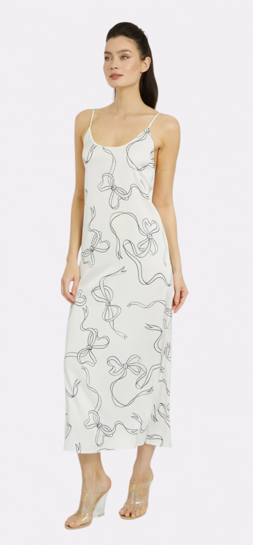 Bow White Long Chemise