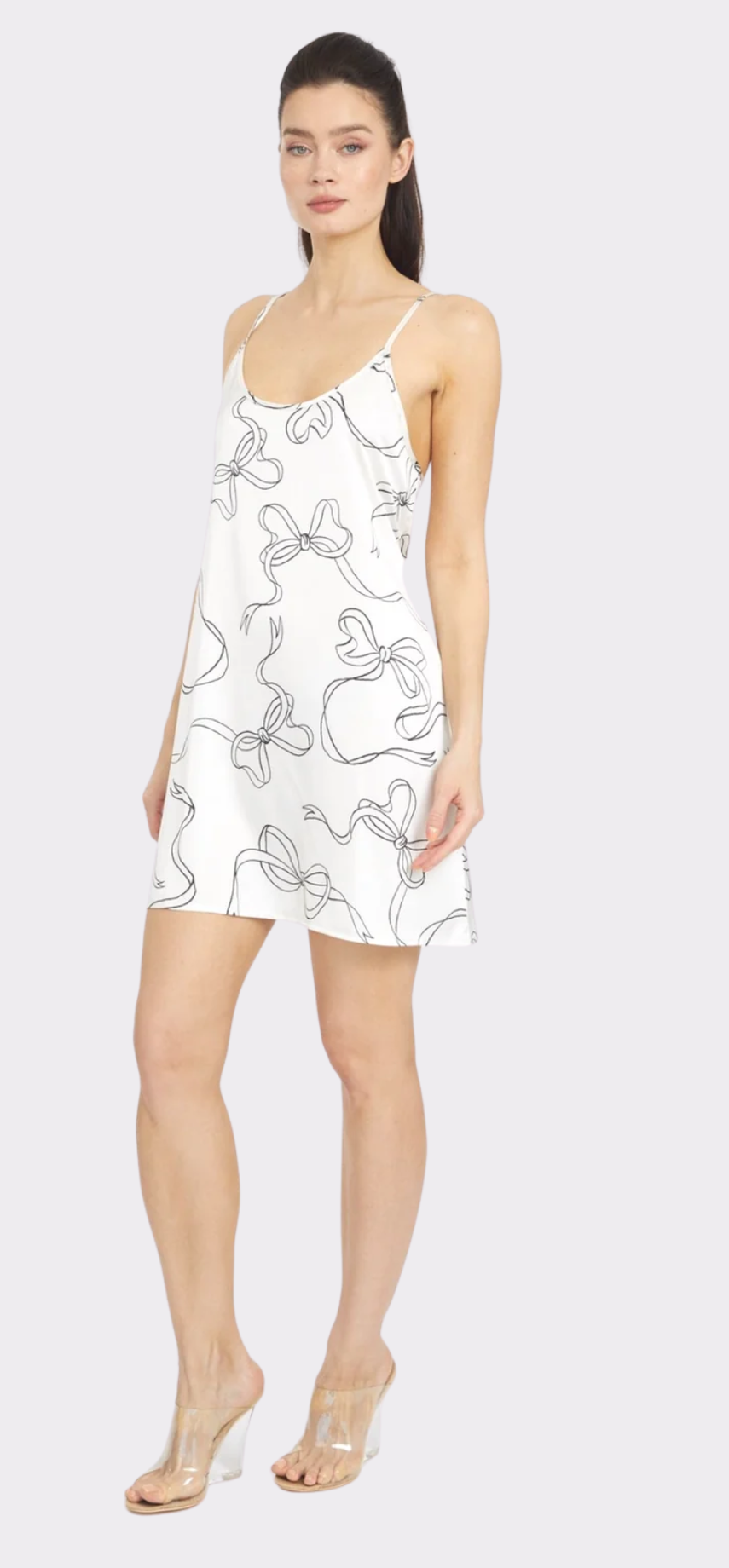 Bow White Short Chemise
