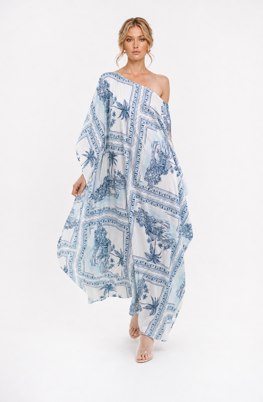 Bungalow Blue 3-Way Convertible Long Caftan