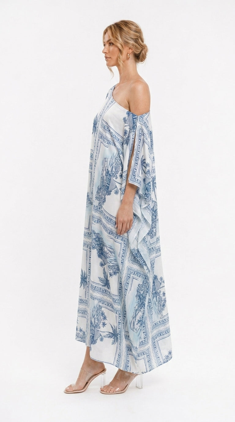 Bungalow Blue 3-Way Convertible Long Caftan
