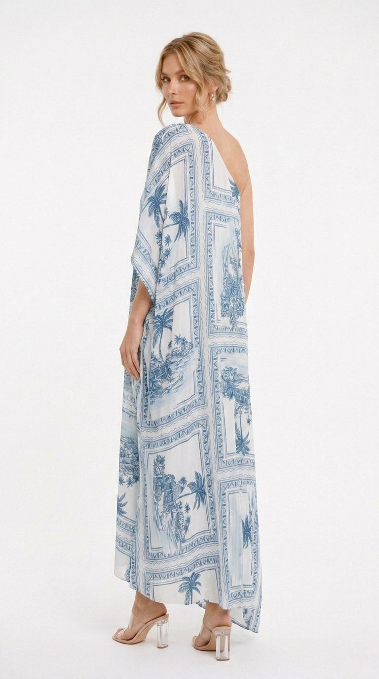 Bungalow Blue 3-Way Convertible Long Caftan