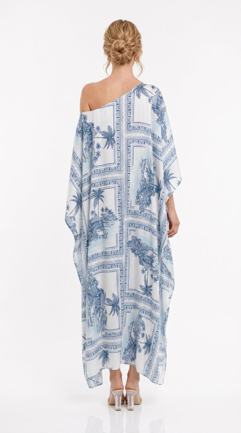 Bungalow Blue 3-Way Convertible Long Caftan