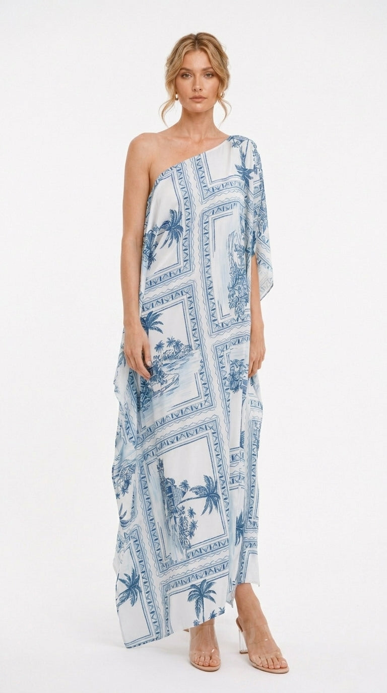 Bungalow Blue 3-Way Convertible Long Caftan