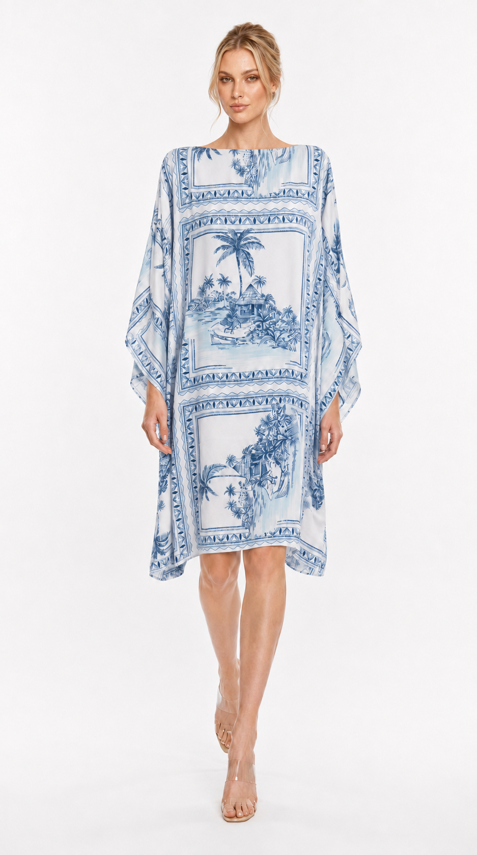 Bungalow Blue 3-Way Convertible Short Caftan