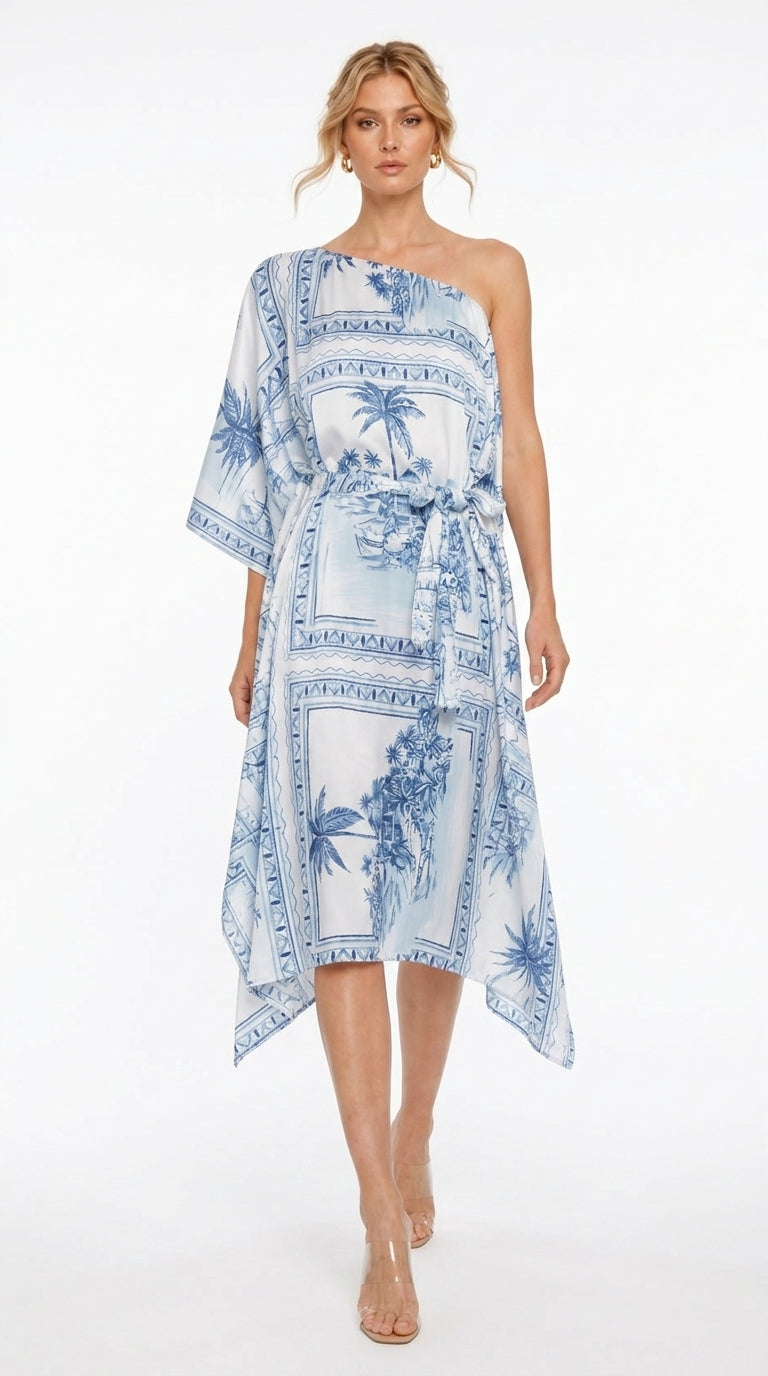 Bungalow Blue 3-Way Convertible Short Caftan