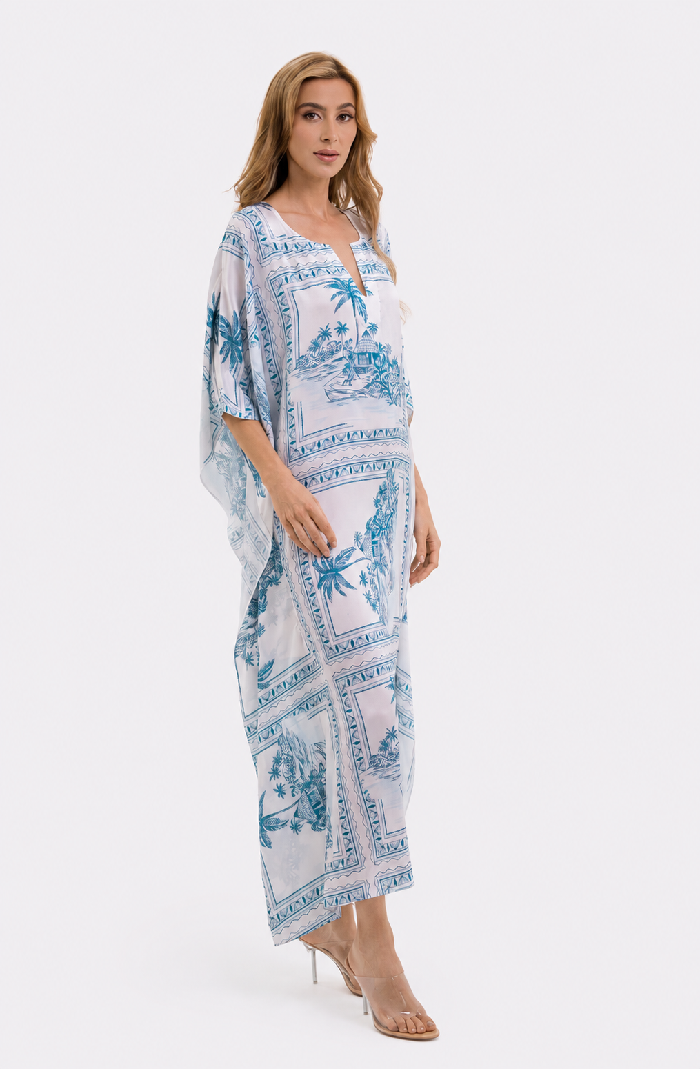 Bungalow Blue Long Caftan