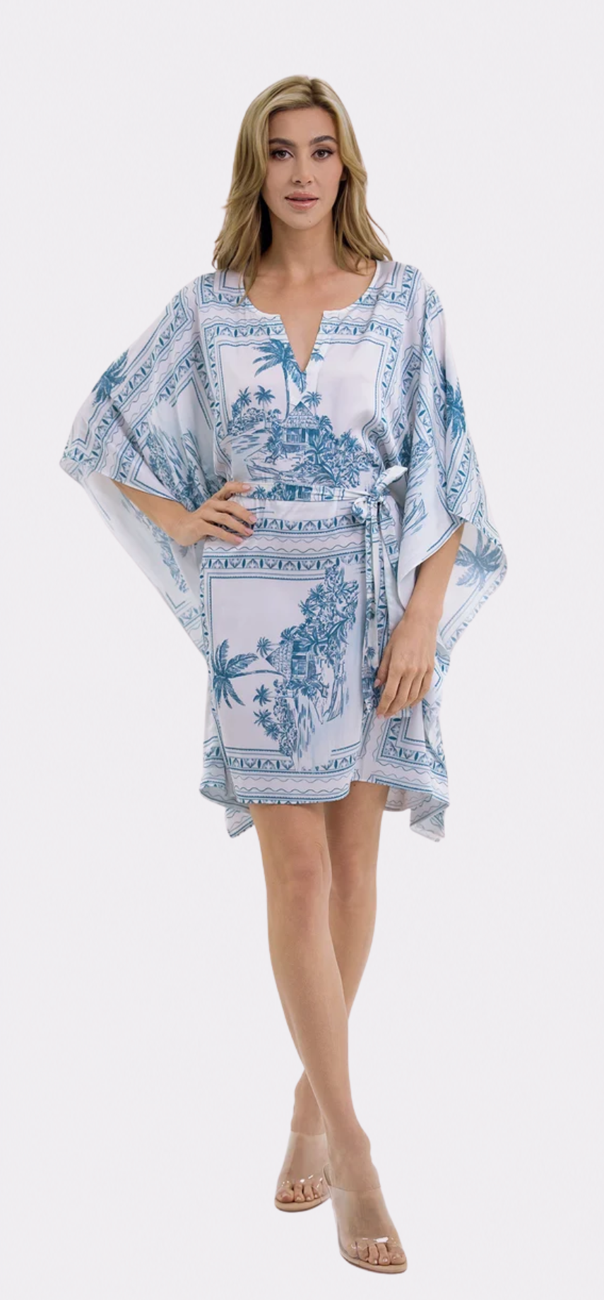 Bungalow Blue Short Caftan