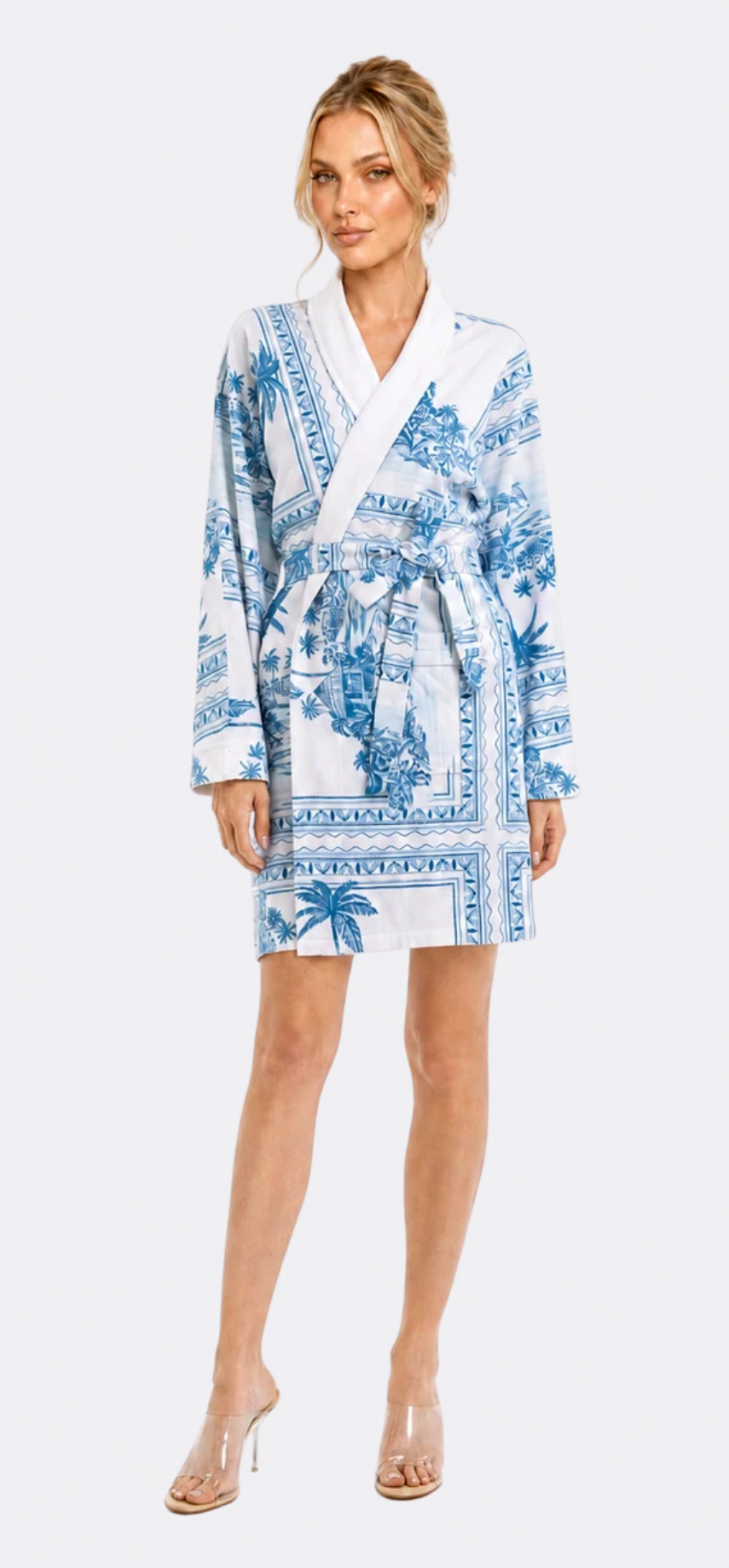 Bungalow Blue Short Robe