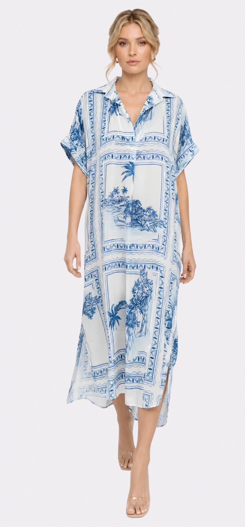 Bungalow Blue Sophie Dress with Pockets
