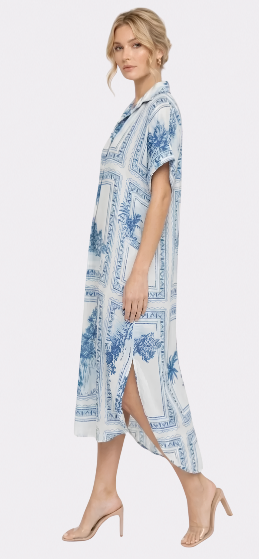 Bungalow Blue Sophie Dress with Pockets