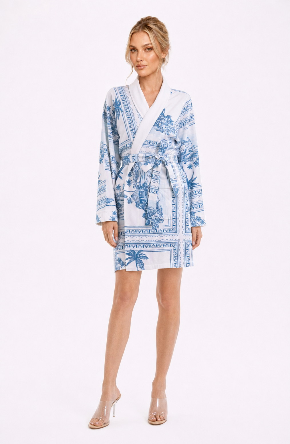 Bungalow Blue Short Robe