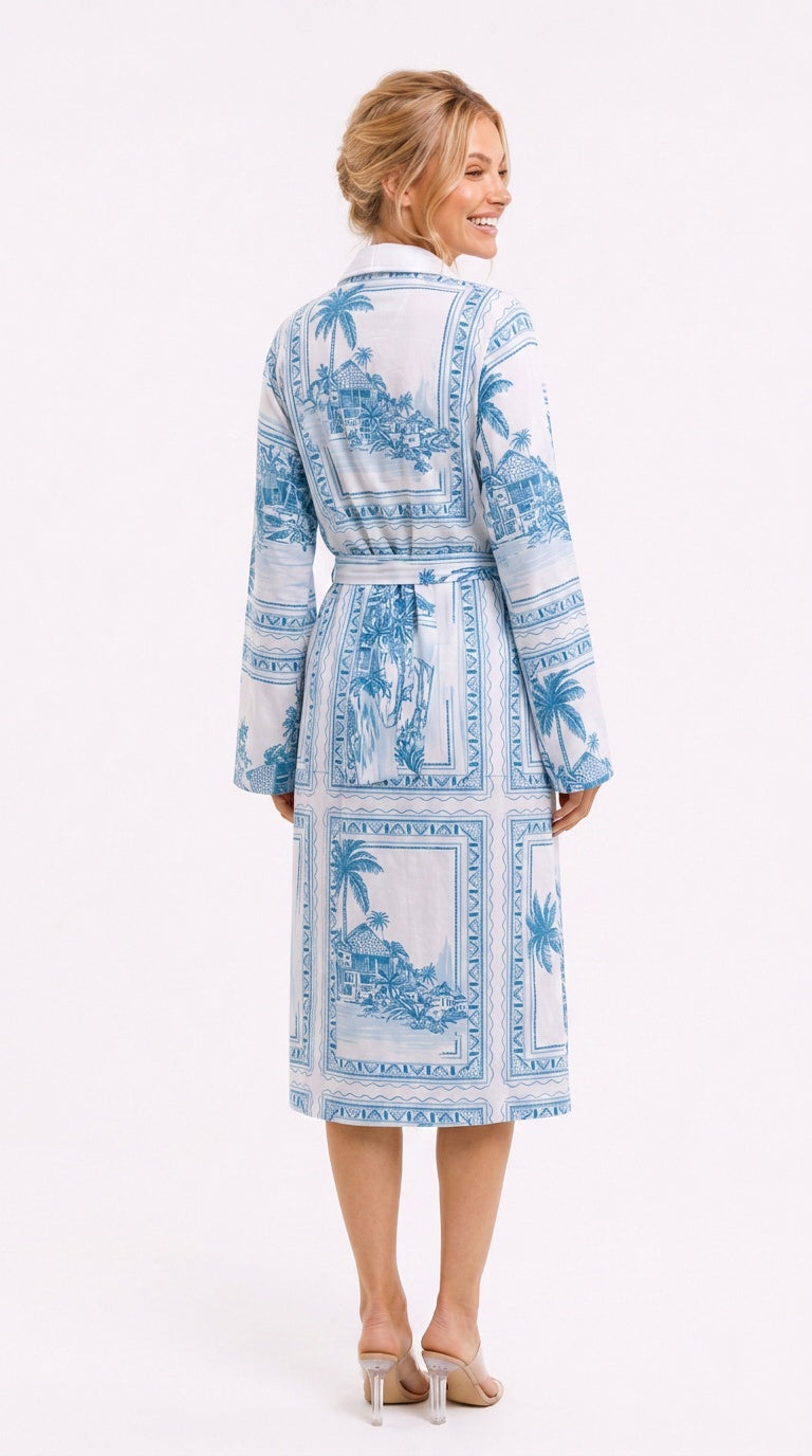Bungalow Blue Long Robe