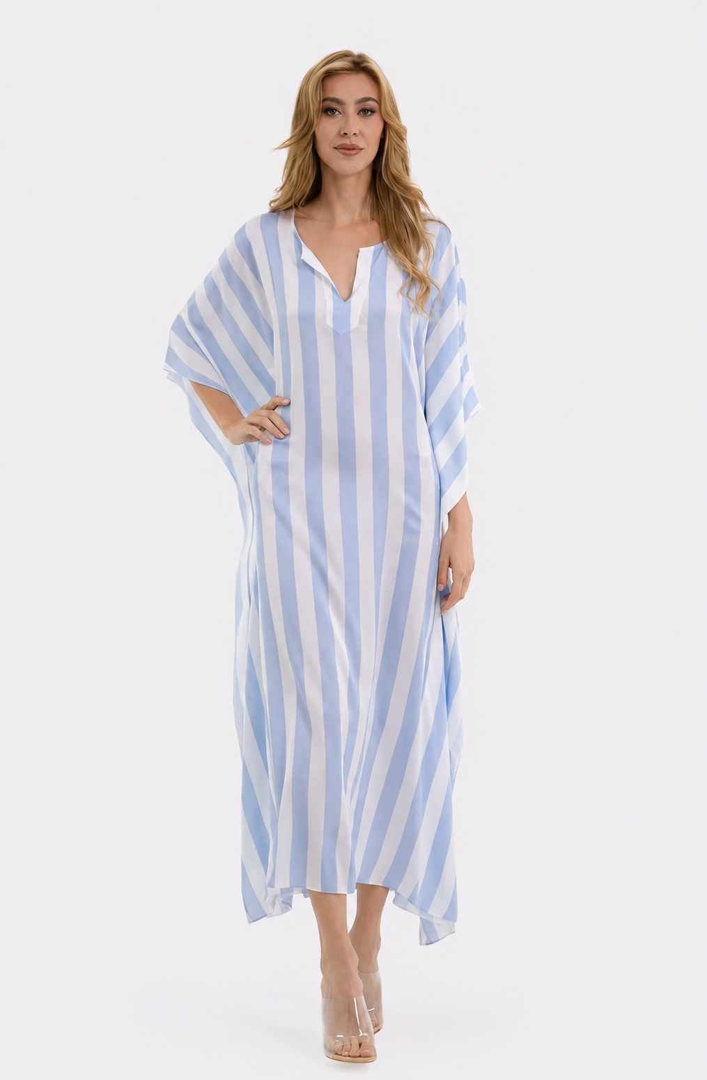 Cabana Blue Long Caftan