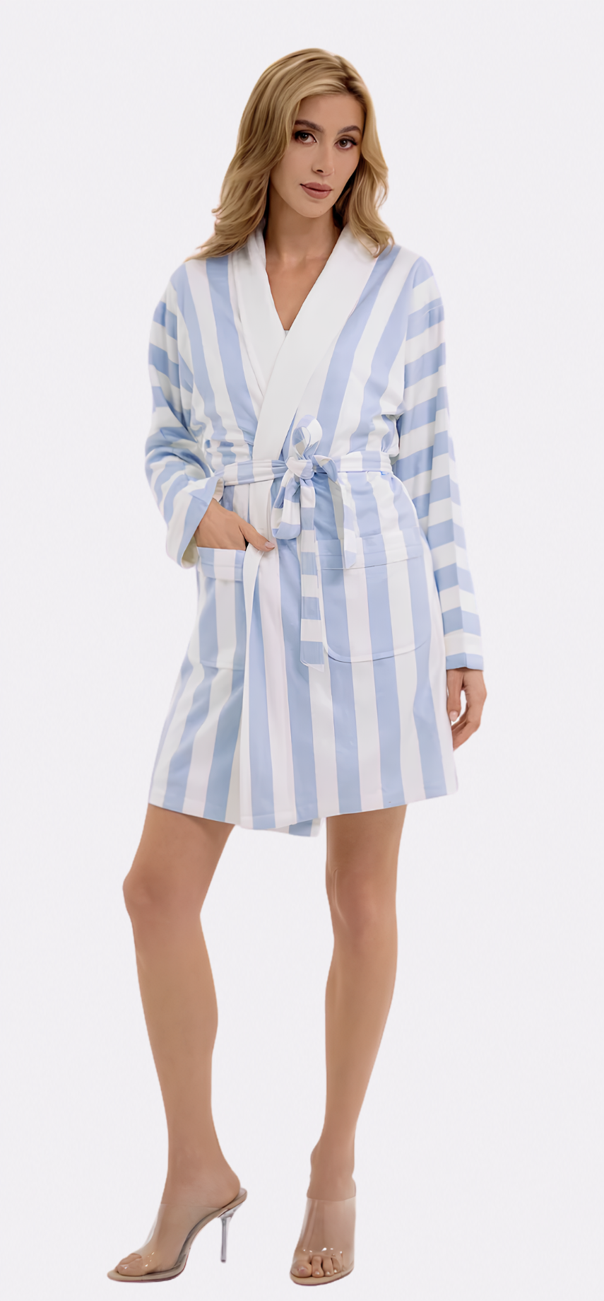 Cabana Blue Short Robe