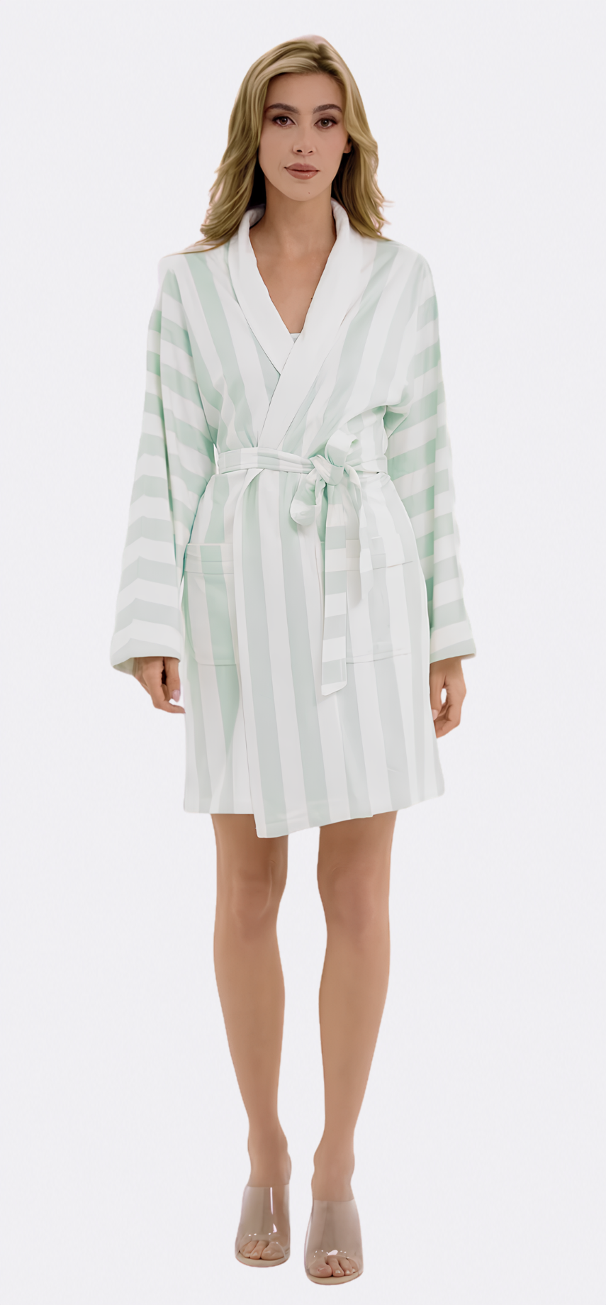 Cabana Mint Short Robe