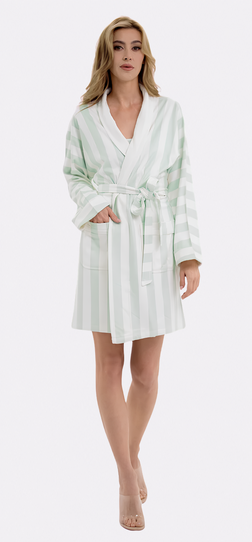 Cabana Mint Short Robe