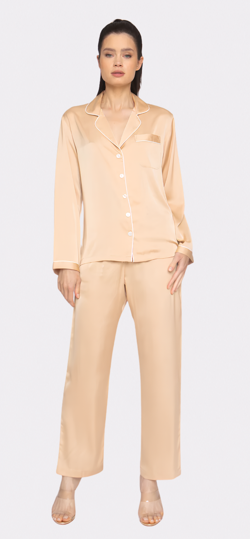 Champagne Long PJ Set